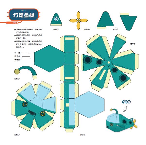 《海底小纵队立体小手工》共两册,包含24个以海底小纵队为主题的手工,可分为海底小纵队特色手工和实用手工。特色手工包括队员纸偶、队员面具、舰艇、海洋生物、呱唧宝箱、指偶等,充分吸引小朋友的眼球;实用手工包括以海底小纵队形象为主题设计的课程表、相框、笔筒、扇子、贺卡等,让小朋友共享创意和趣味。 本套手工书充分考虑儿童操作的安全性和实用性。在注重手工趣味性的同时,充分考虑安全性和可操作性。随书附赠儿童安全剪刀,保护孩子安全。每张手工展开图旁提供详细又易懂的操作提示和一目了然的成品效果图,帮助孩子独立完成手工制作