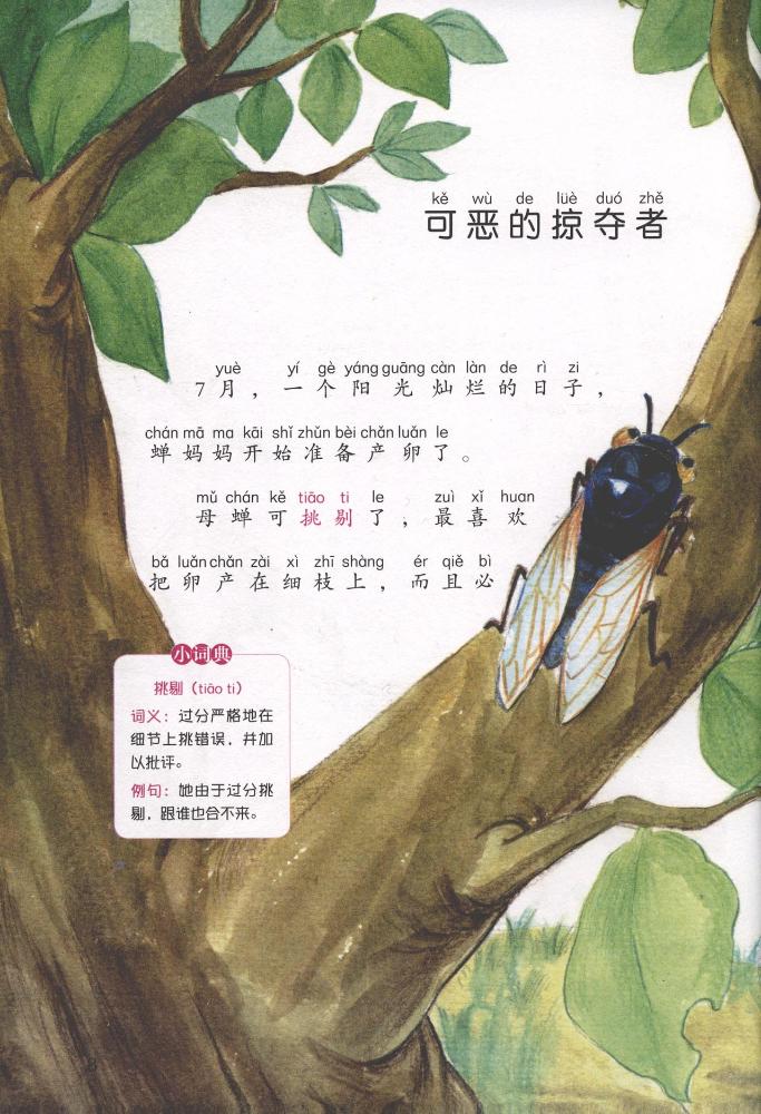 法布尔昆虫记彩绘本用生命去歌唱:蝉